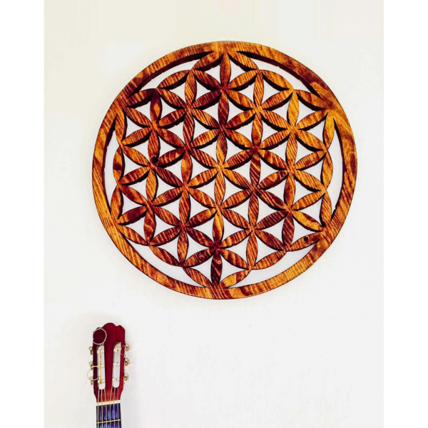 Shop for «Flower of Life» handmade wood mandala (Fleur de Vie) from 300.00€ made by InWoodVeritas wood artist with worldwide delivery