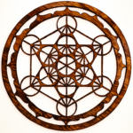 Shop for Metatron's Cube Handmade Wooden Mandala from 330.00€ made by InWoodVeritas wood artist with worldwide delivery